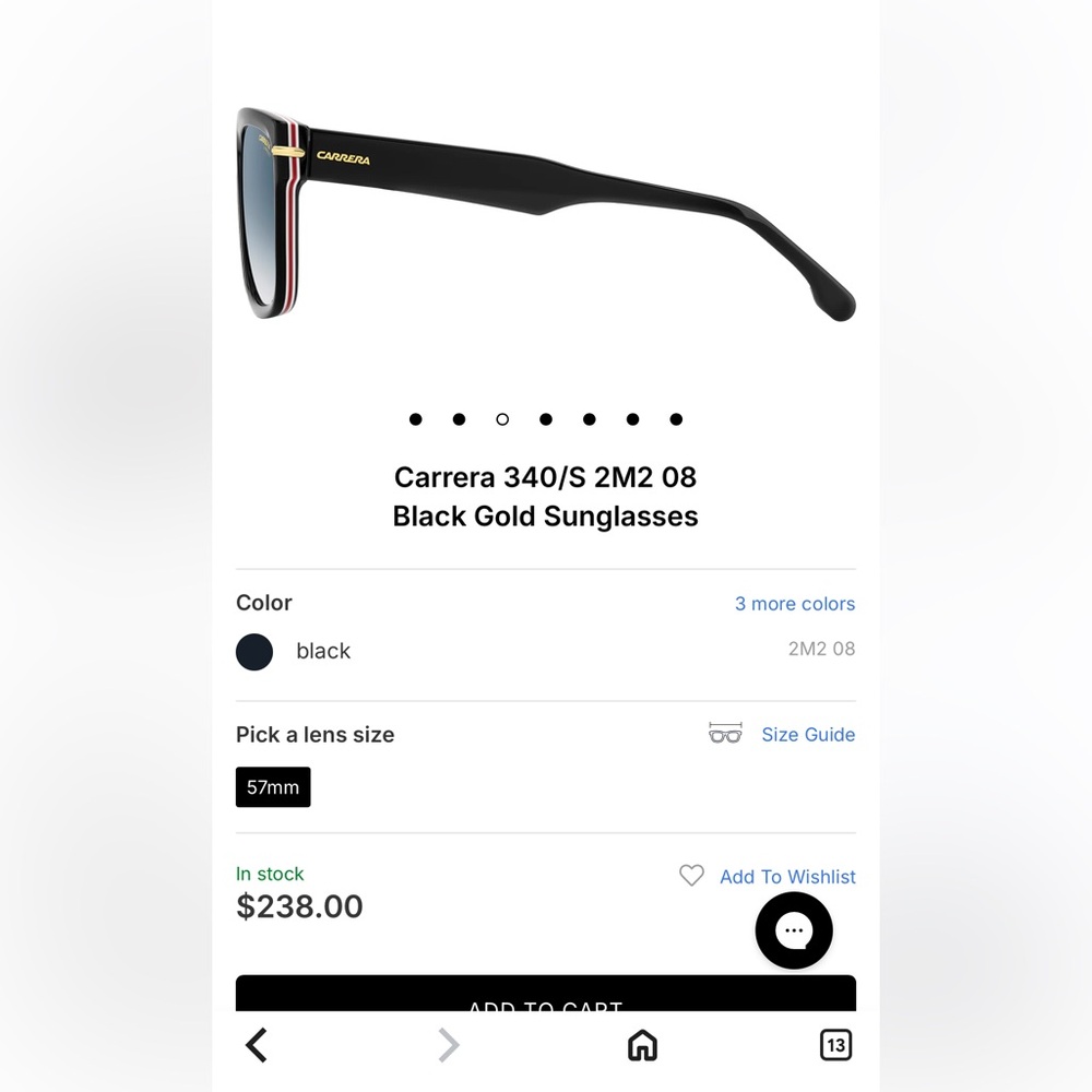 Carrera 340/S 2M2 08 Unisex Polarized Sunglasses - Picture 2 of 8